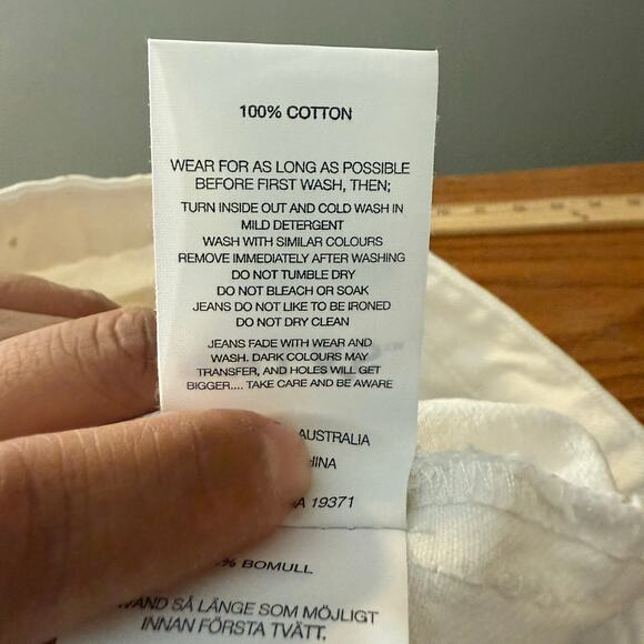 Rolla’s Size 27 Dusters High Rise Slim Straight Jean in Vintage White New - Picture 9 of 9